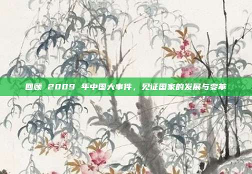 回顾 2009 年中国大事件，见证国家的发展与变革